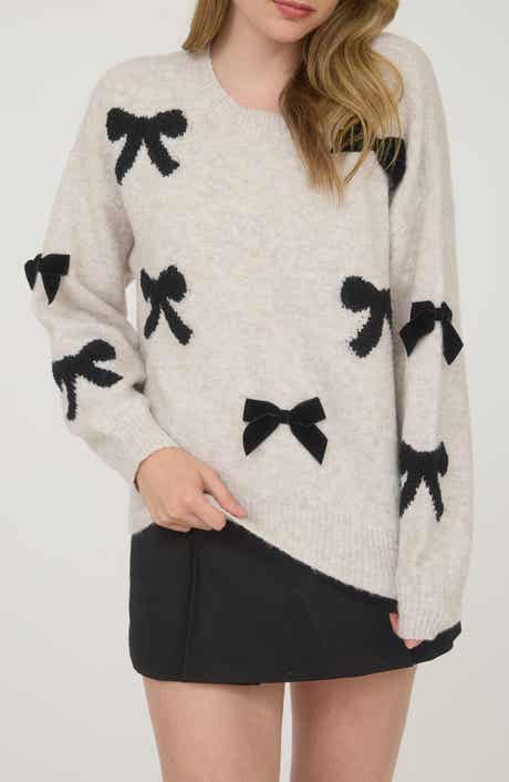 Blu Pepper Bow Embellished Sweater