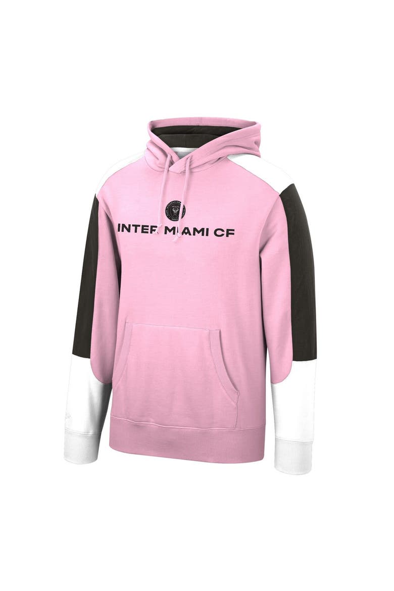Men's Mitchell & Ness Pink Inter Miami CF Fusion Fleece Pullover Hoodie, Alternate, color, Pink