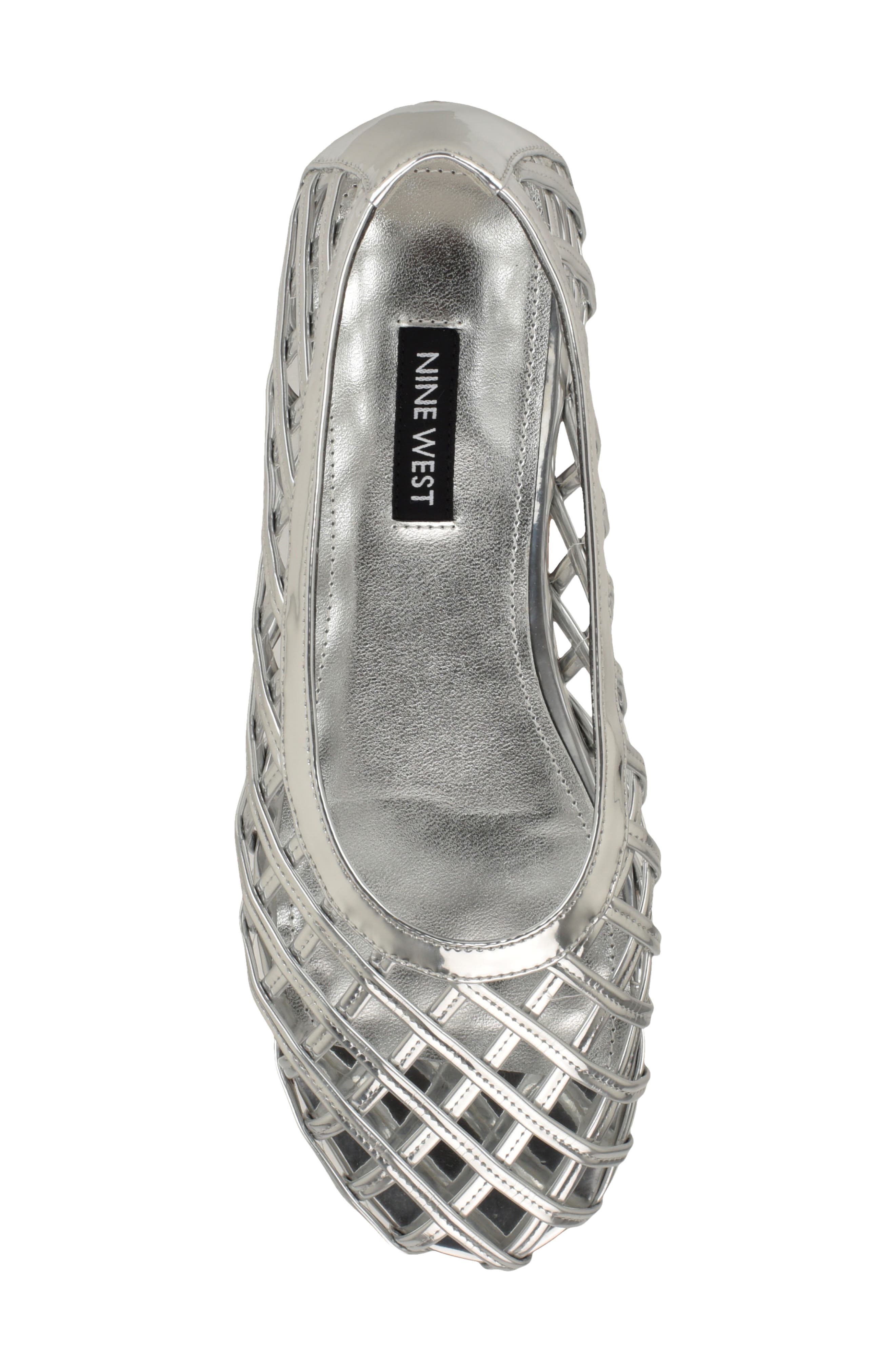 Dippy Woven Flat, Alternate, color, SILVER