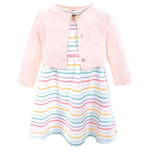 Two-Piece Cotton Dress and Knit Cardigan Set (Baby)