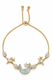 Celestial Moon Drusy Quartz Adjustable Bracelet