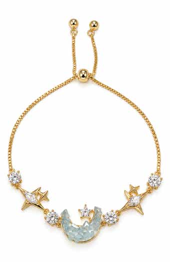 Celestial Moon Drusy Quartz Adjustable Bracelet