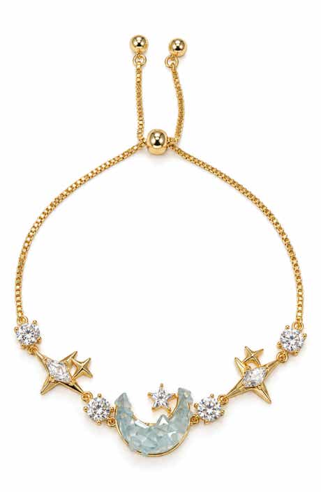 Celestial Moon Drusy Quartz Adjustable Bracelet