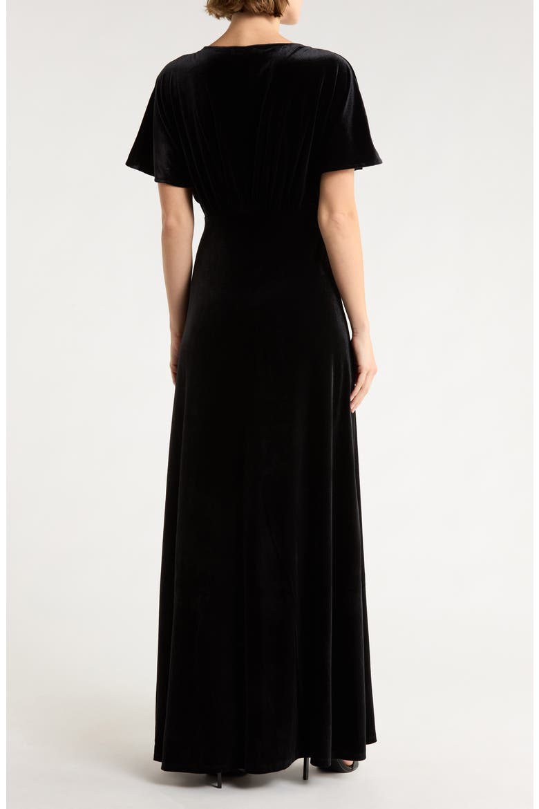Paige Velvet Maxi Dress, Alternate, color, BLACK