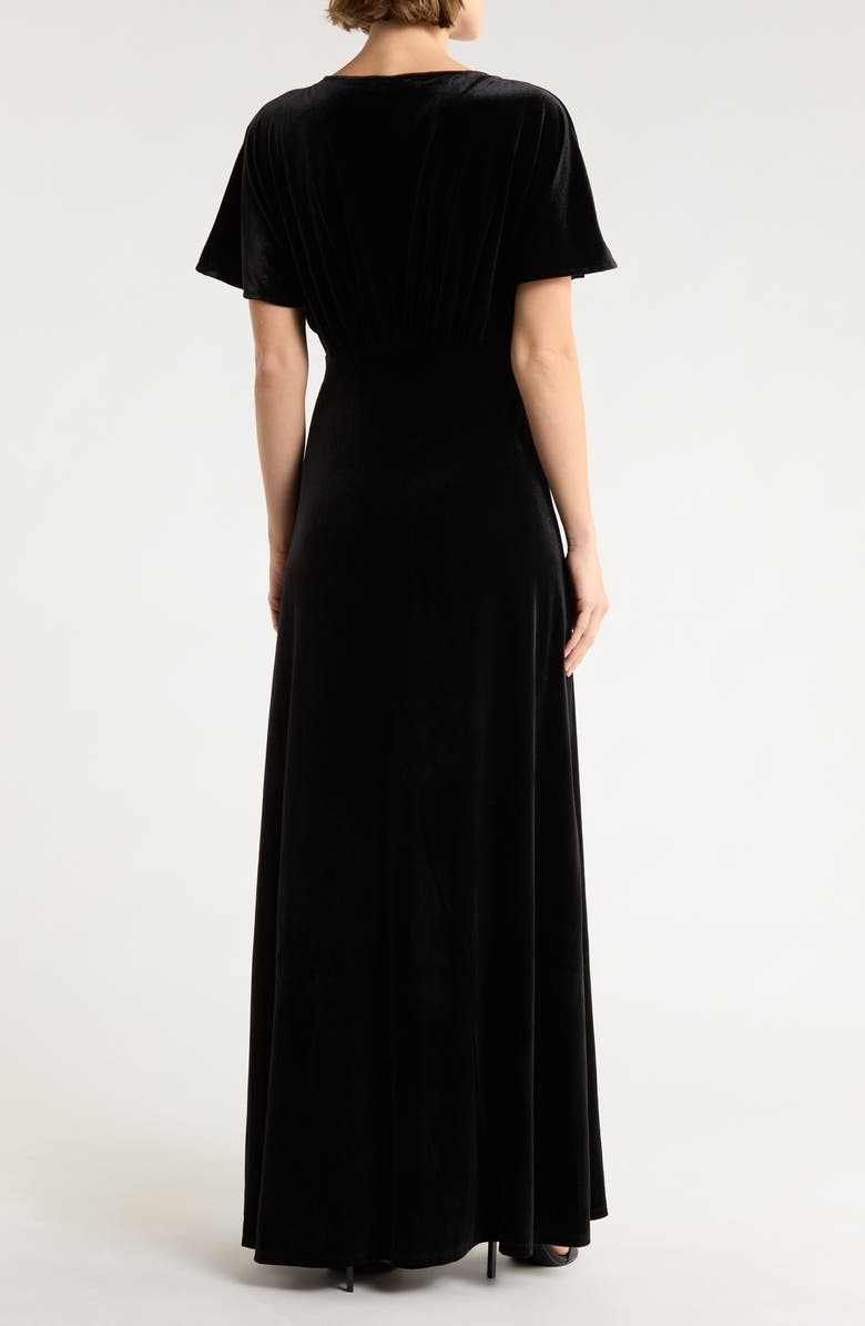 Love By Design Paige Velvet Maxi Dress, Alternate, color, Black
