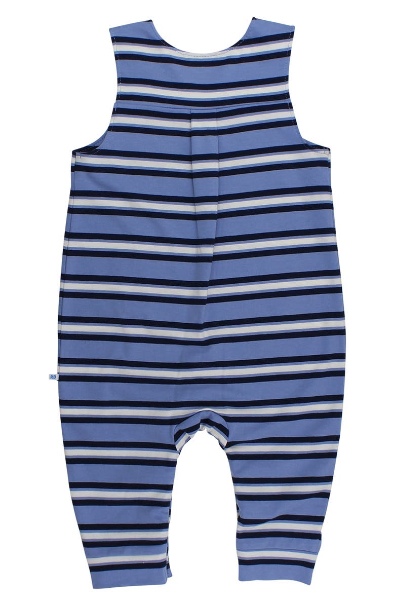 RuggedButts Stripe Romper & Henley Bodysuit Set, Alternate, color, Blue