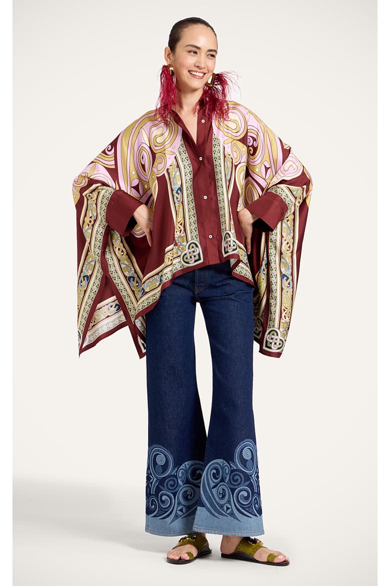 The Cropped Flare Jeans, Main, color, Kells Placée Indigo