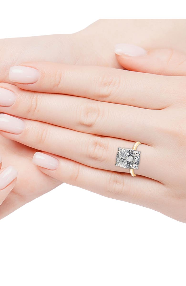 Bliss Diamond Certified 11CT Cushion Solitaire Diamond Engagement Ring Gold Lab Grown, Alternate, color, 