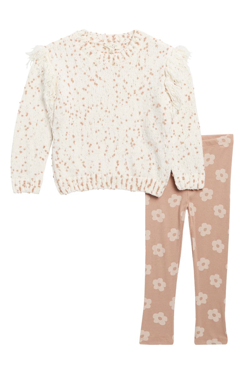 Jessica Simpson Kids' Chenille Sweater & Leggings Set, Main, color,