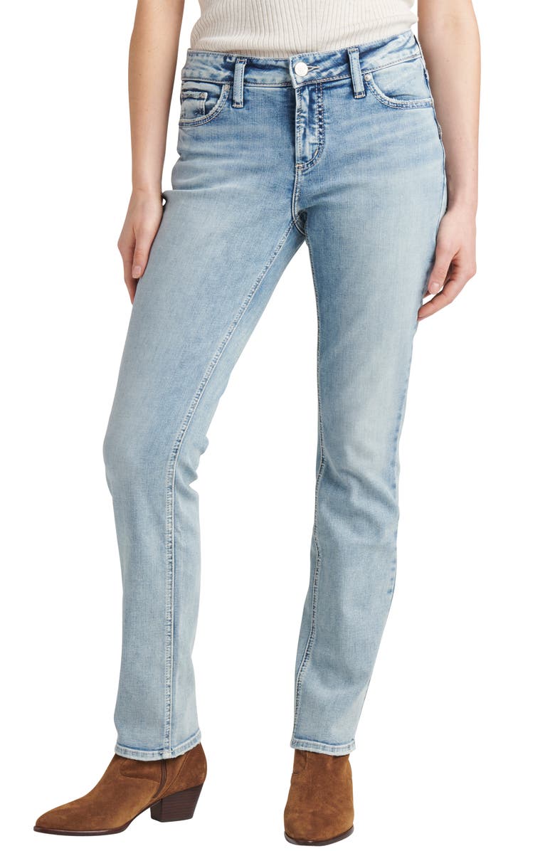 Silver Jeans Co. Elyse Ankle Straight Leg Jeans, Main, color,