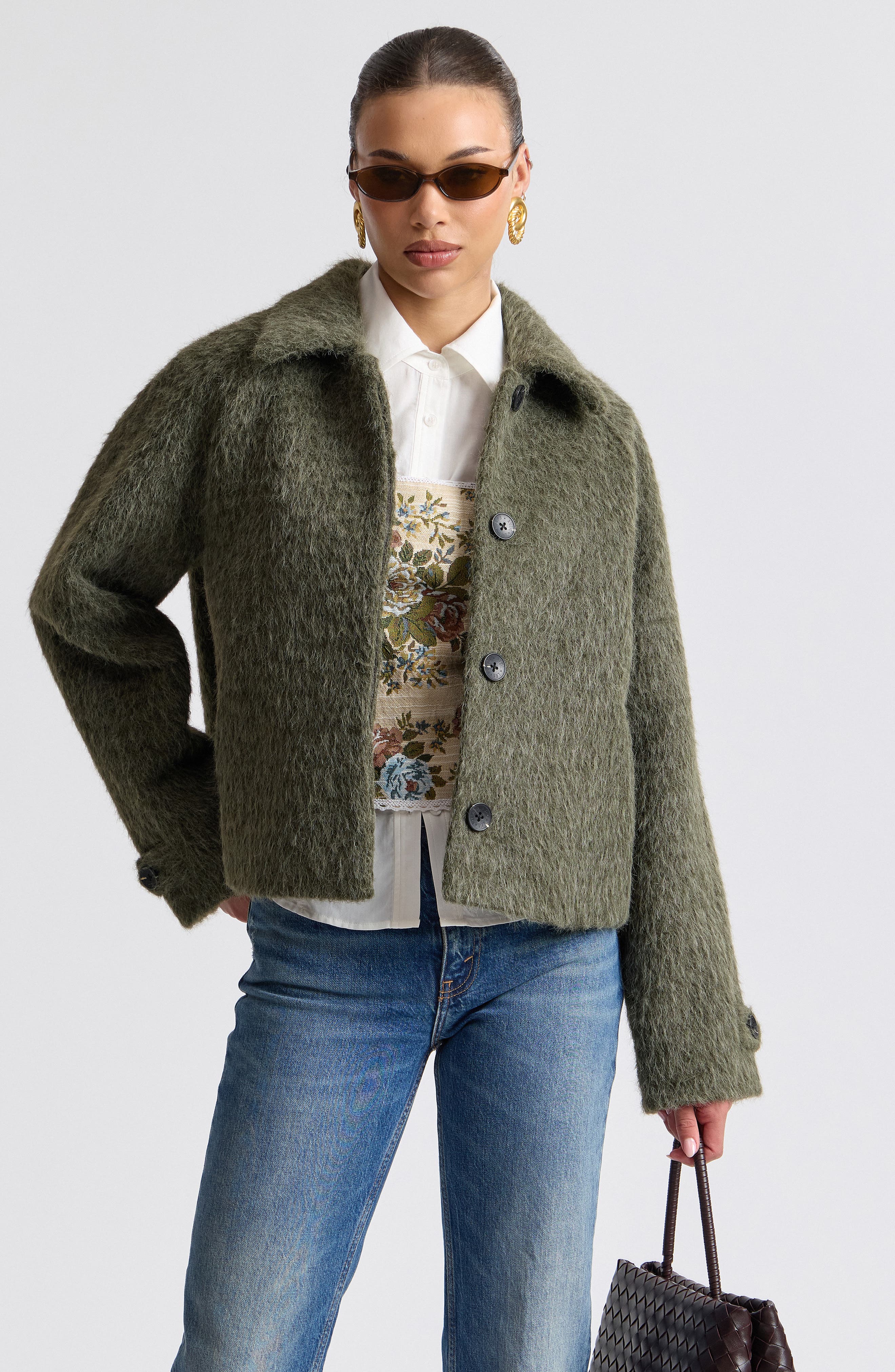 Женские куртки Avec Les Filles Crop Woolly Jacket — фото 8