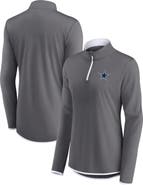 FANATICS Women's Fanatics Branded Gray Dallas Cowboys Corner Long Sleeve 1/4 Zip Top