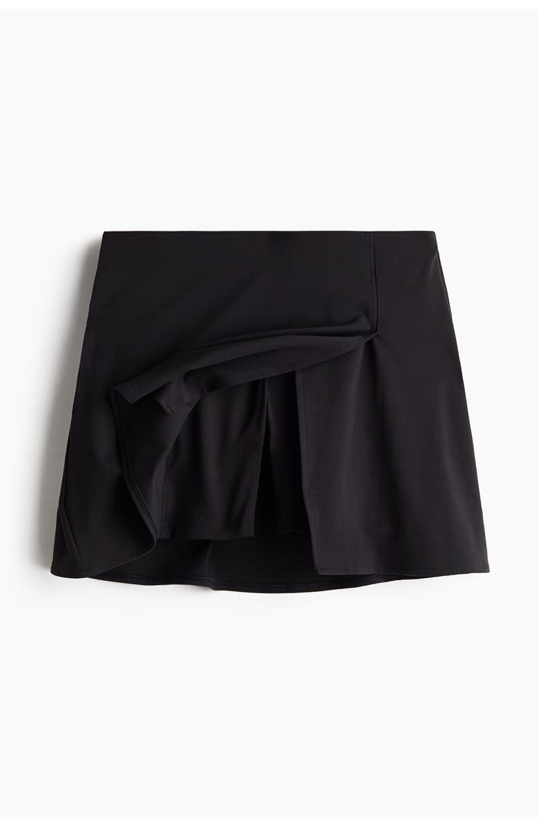H&M Tennis Skirt With Softmove, Alternate, color, Black