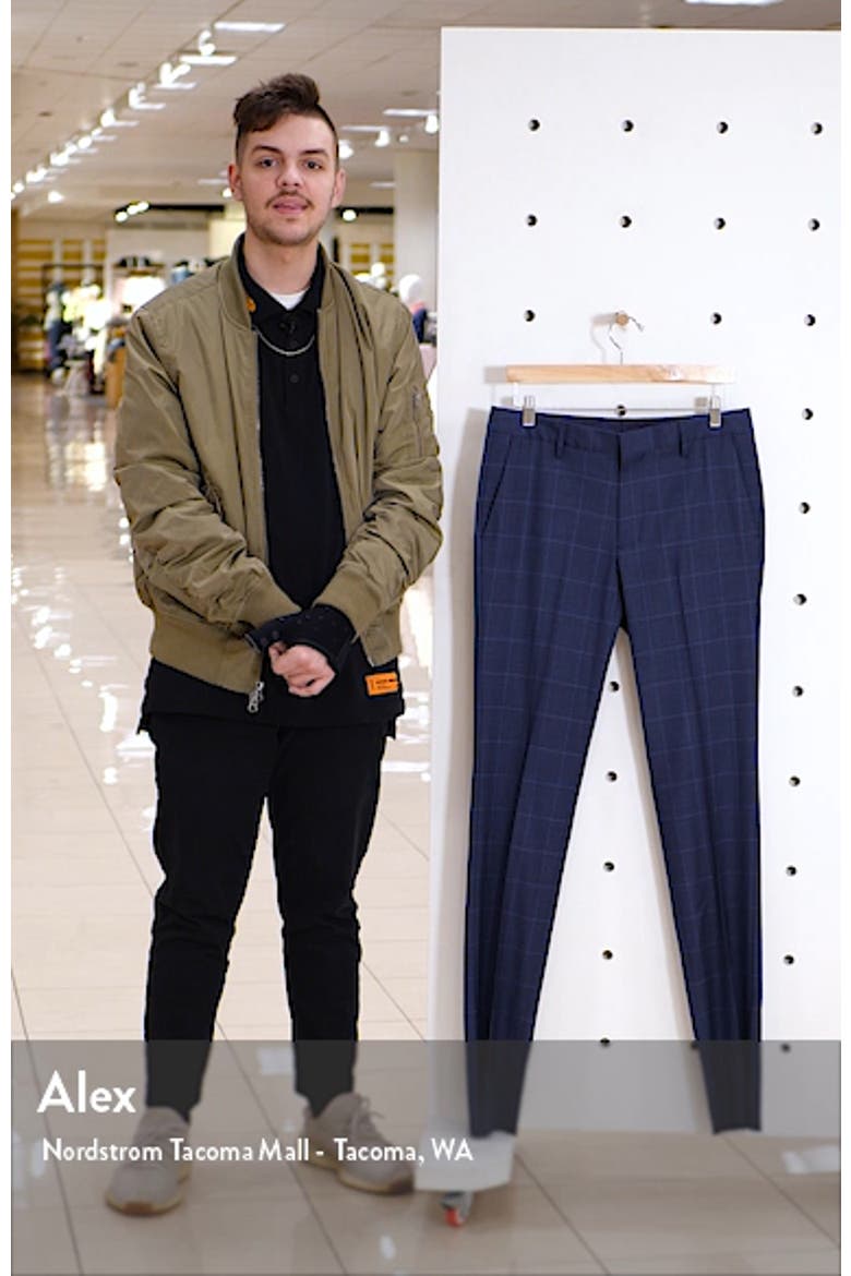 Jetsetter Slim Fit Flat Front Stretch Wool Dress Pants video