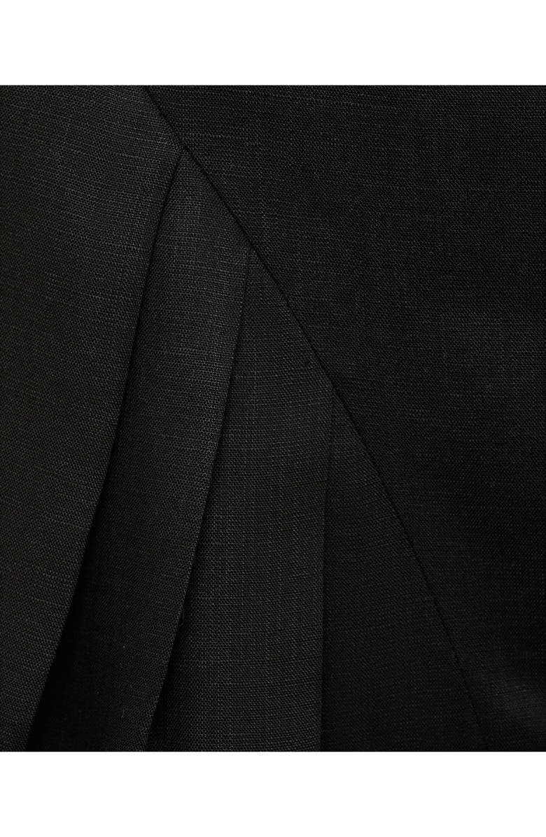 MANGO Pleated Sleeveless Dress, Alternate, color, Black