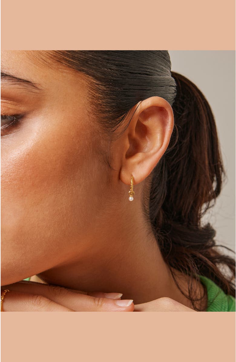 Enamel Copenhagen Belle Pearl Hoops, Alternate, color, Pearl