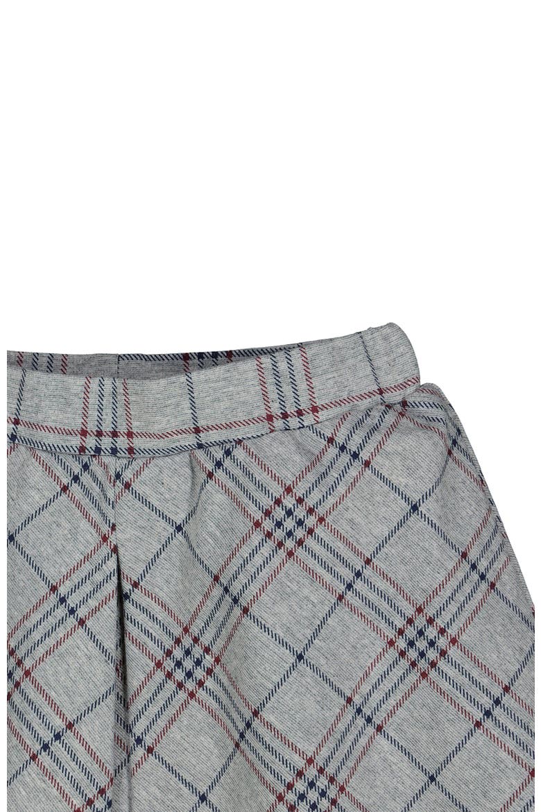 Baby Girls' Ponte Schoolgirl Skort, Infant, Alternate, color, Gray, Berry, and Navy Plaid