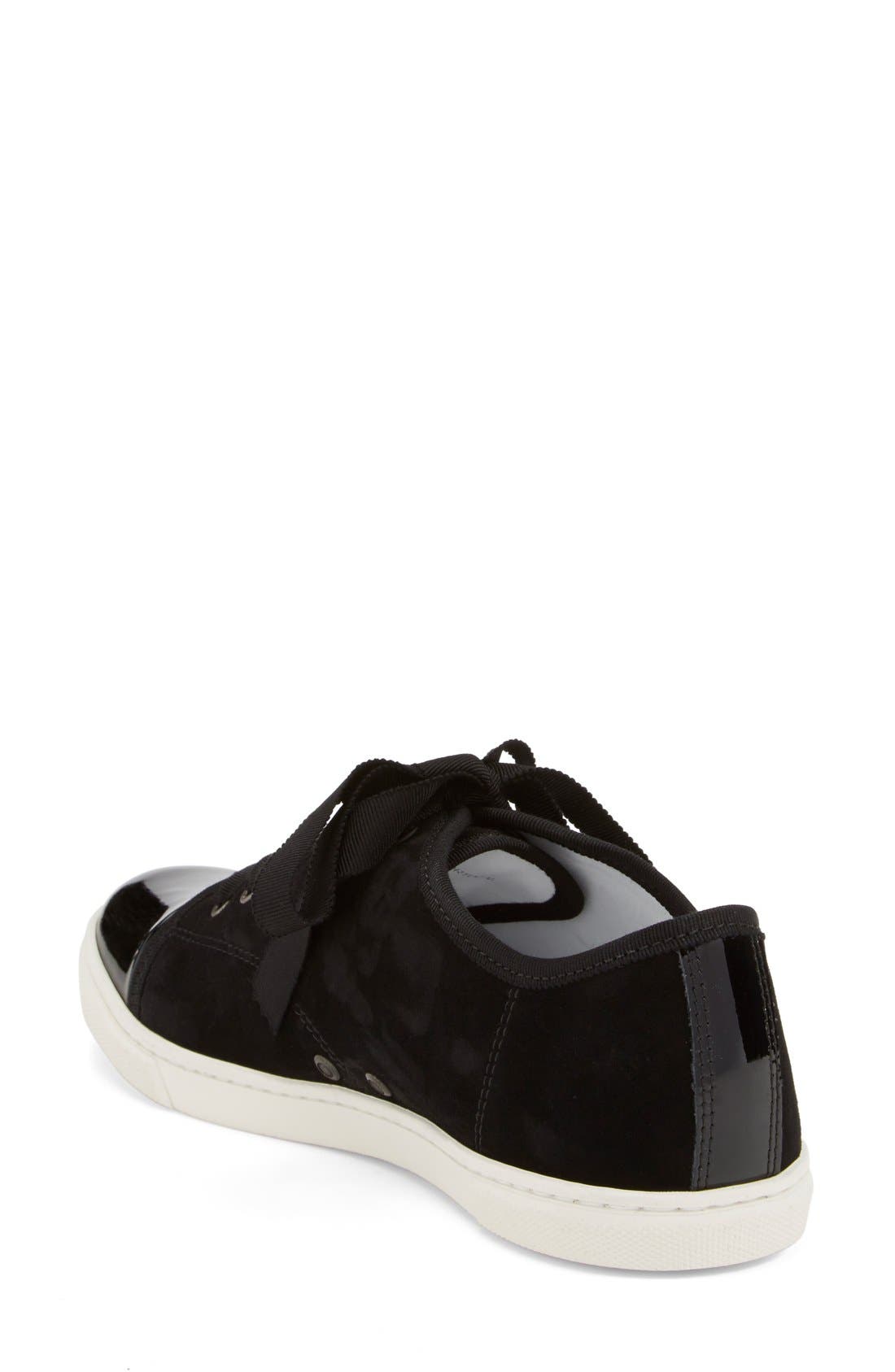 Lanvin Cap Toe Suede Sneaker, Alternate, color, 
