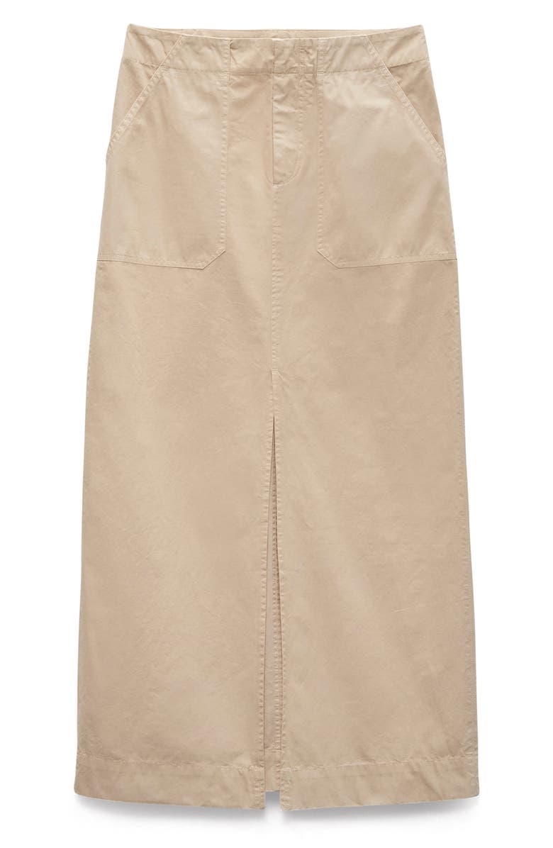 rag & bone Leyton Cotton Maxi Skirt, Alternate, color, Khaki