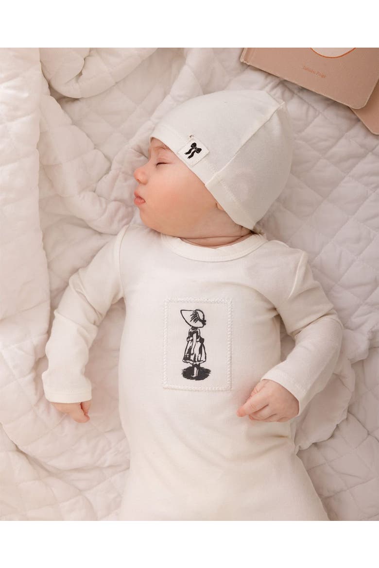 2 Piece Baby Cotton Rich Footie Set, Alternate, color, Ivory Mist