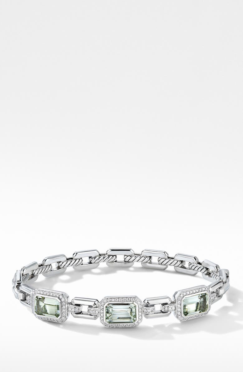 David Yurman Novella Stone & Pavé Diamond Bracelet, Main, color, Prasiolite