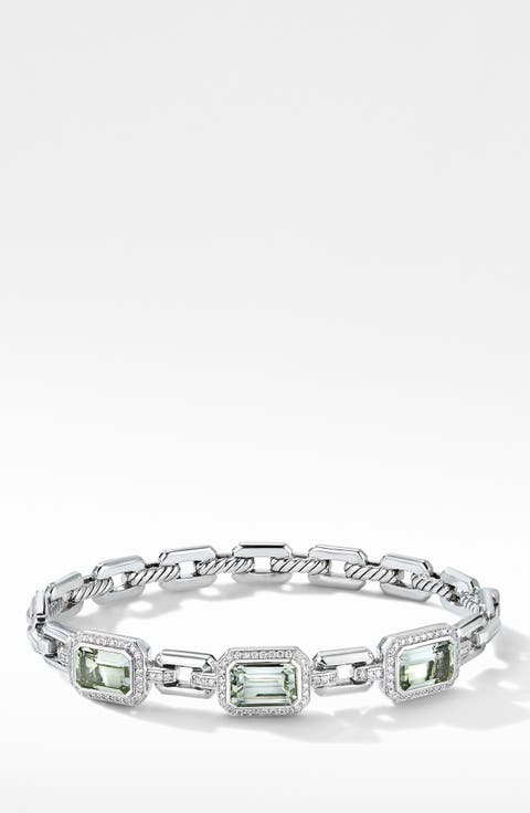 Novella Stone & Pavé Diamond Bracelet