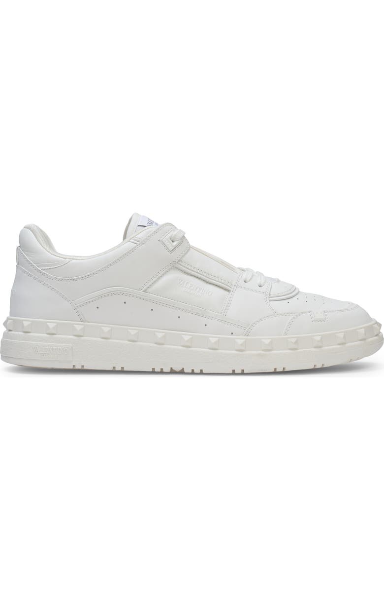 Valentino Garavani Rockstud Low Top Sneaker, Alternate, color, Obo Bianco/Bianco