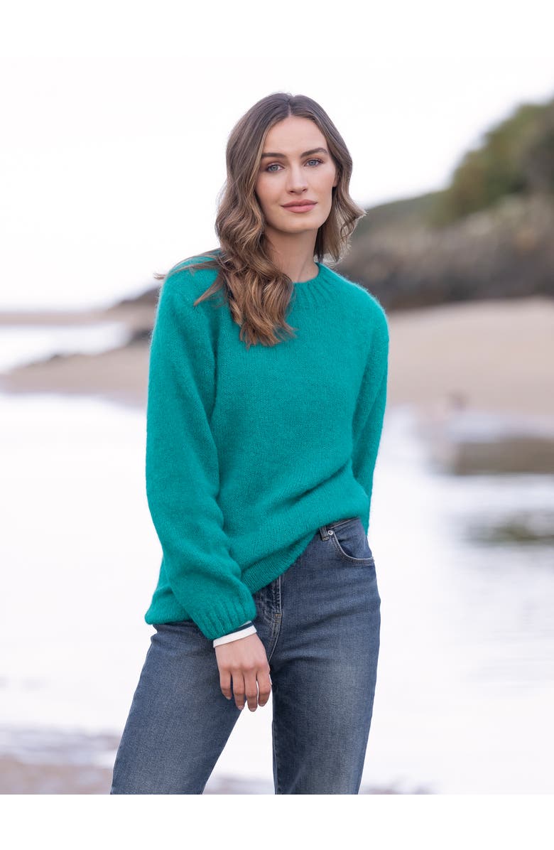 Celtic & Co. Alpaca Cotton Slouch Sweater, Alternate, color, Sea Green