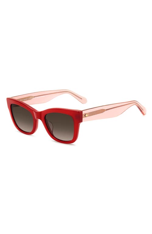 Kate Spade New York Aimee 50mm Cat Eye Sunglasses In Red