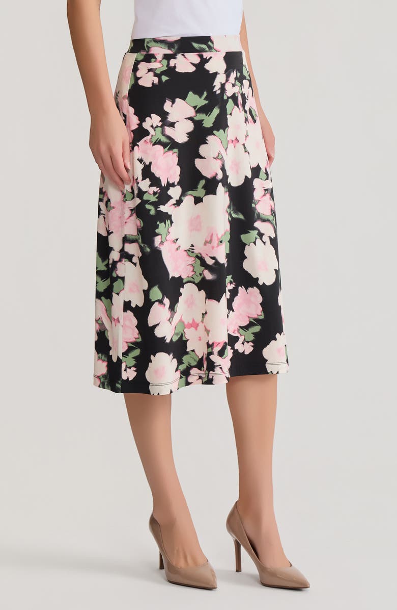 KASPER Floral Print Everyday Knit Skirt, Alternate, color, 
