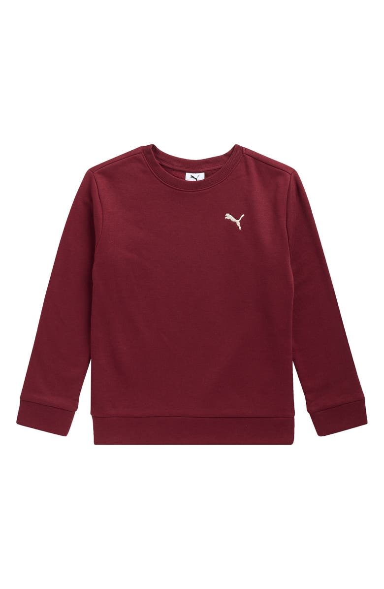 PUMA Kids' Class Pack Fleece Sweatshirt, Main, color, Crimson