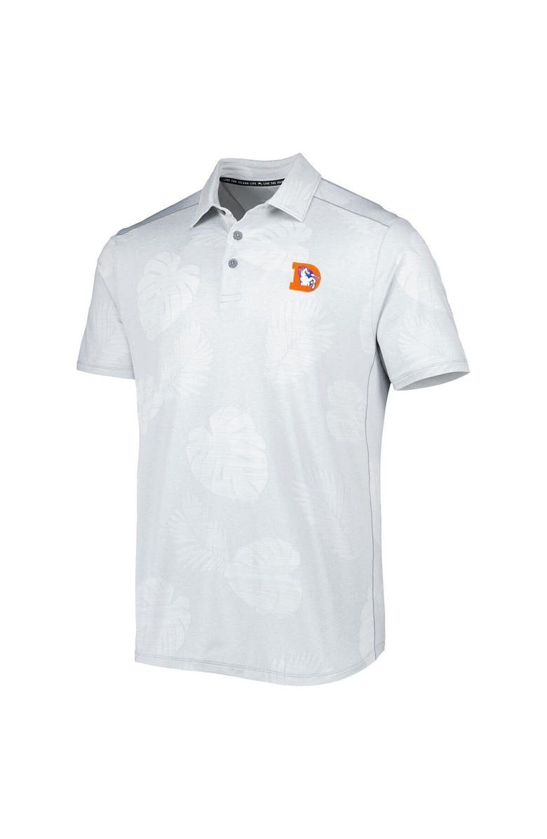 Tommy Bahama Men's Tommy Bahama Gray Denver Broncos Throwback Delray Frond IslandZone Polo, Alternate, color, 