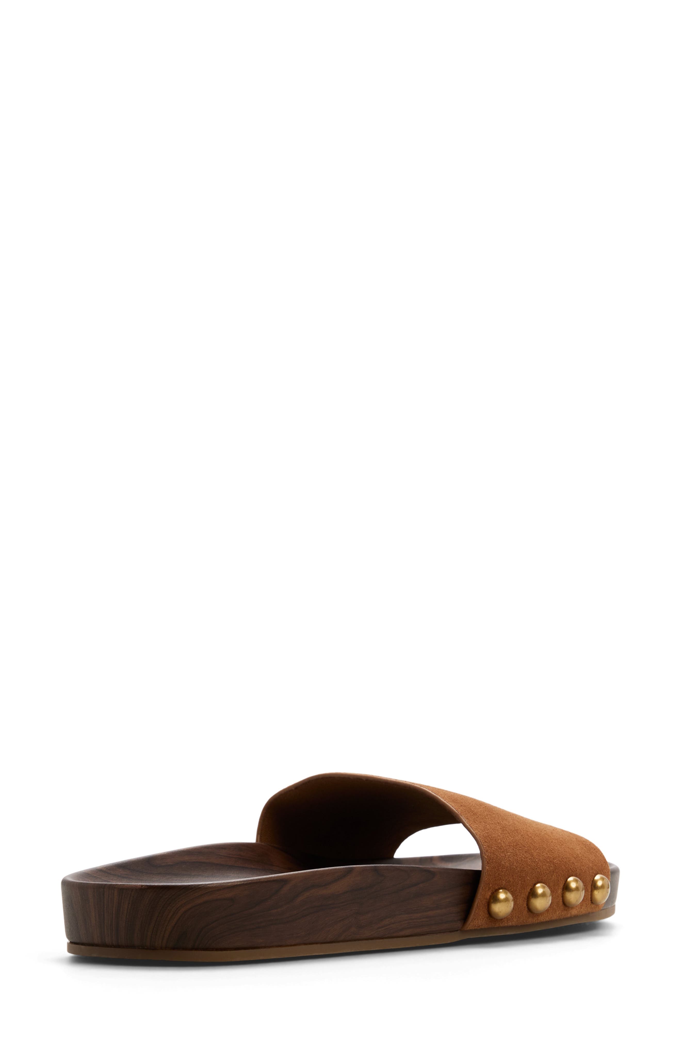 ALDO Rooted Slide Sandal, Alternate, color, Light Brown