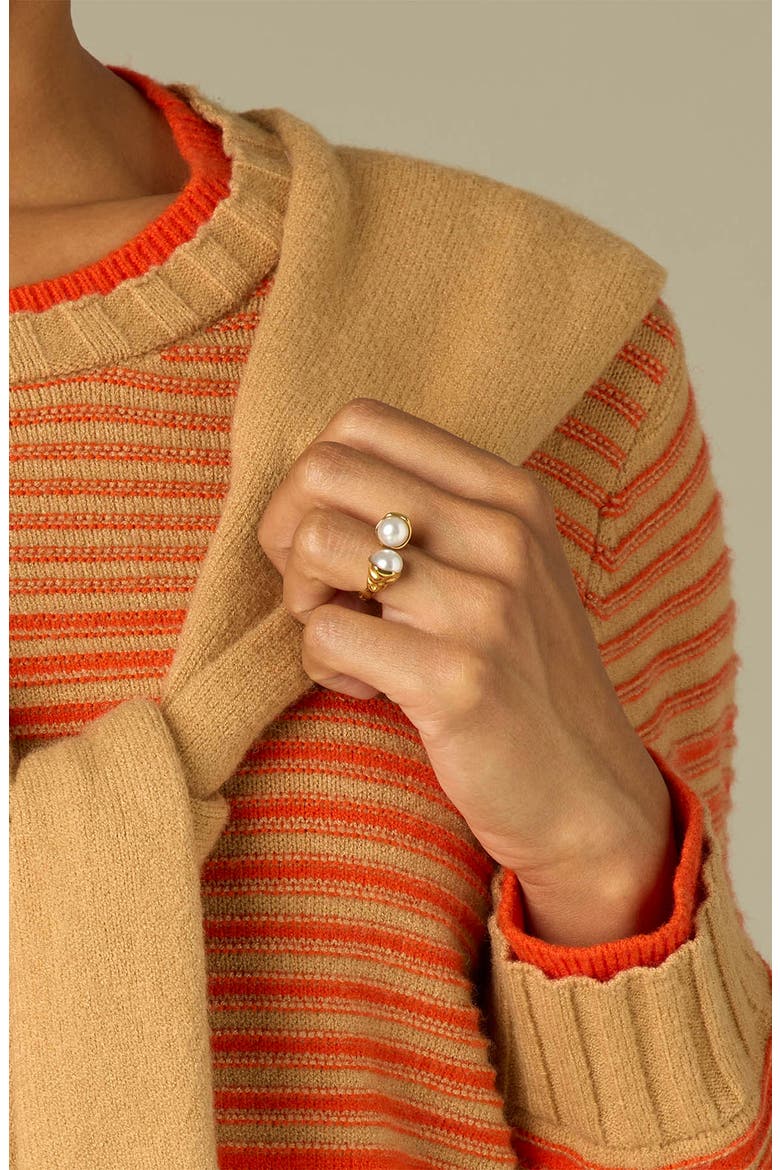 Twofer Crewneck Sweater, Alternate, color, GOLDEN SUGAR MULTI