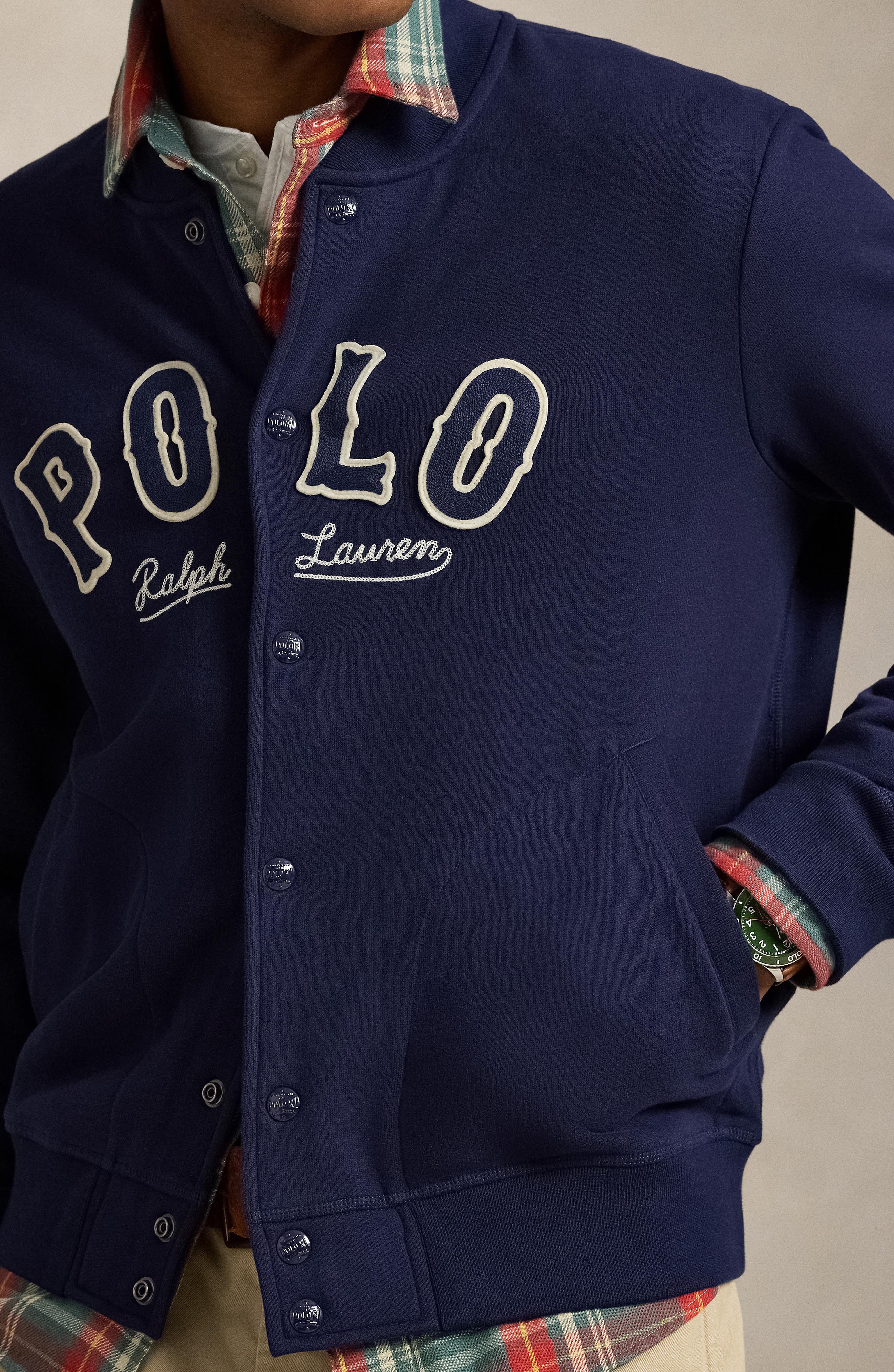 Polo Ralph Lauren Logo Fleece Bomber Jacket (Men) | Nordstromrack