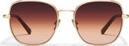 QUAY Uptown 58mm Gradient Round Sunglasses