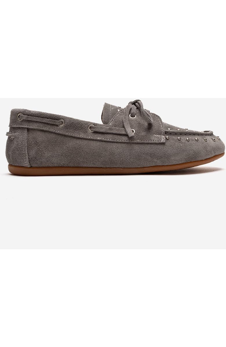 Forever & Always Shoes Cuesta Leather Lace Up Loafer, Alternate, color, Grey Suede