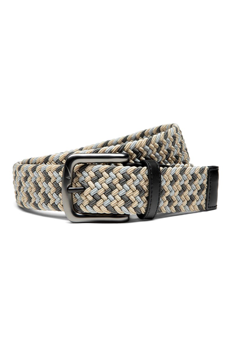 Stretch Woven Belt, Main, color, KHAKI MULTI