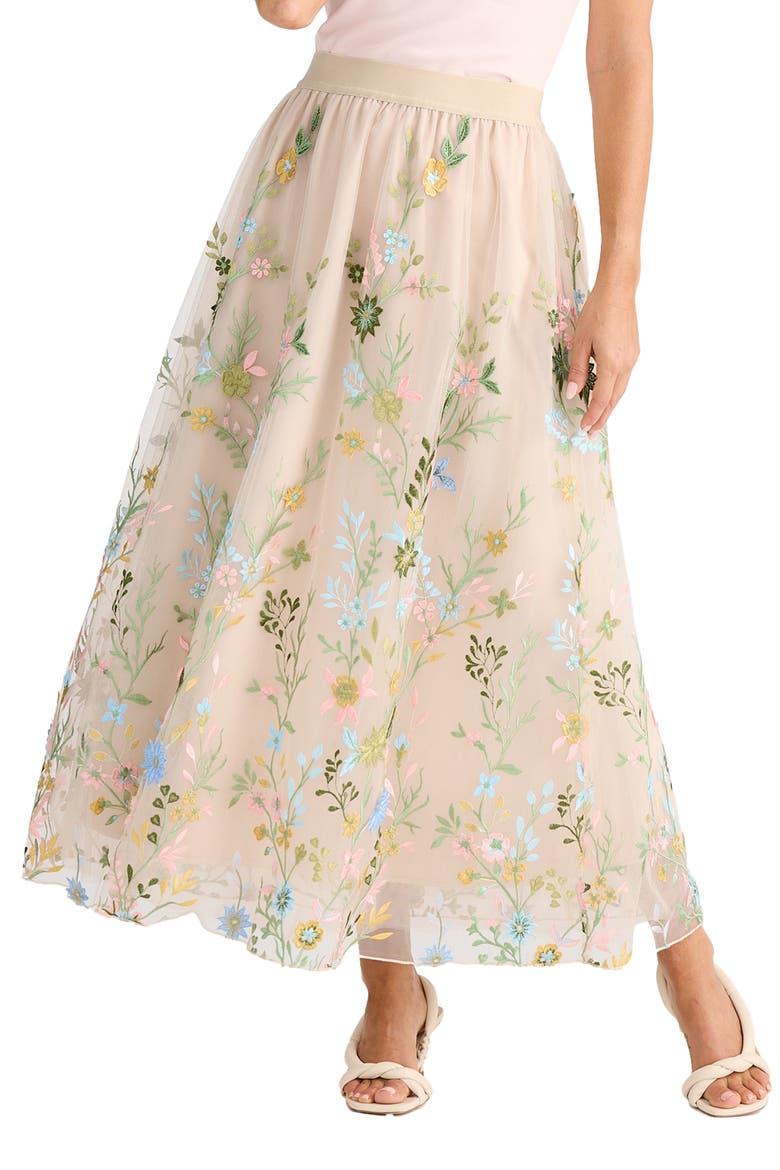 Enchanted Maxi Skirt, Main, color, ENCHANTED EMBROIDERY