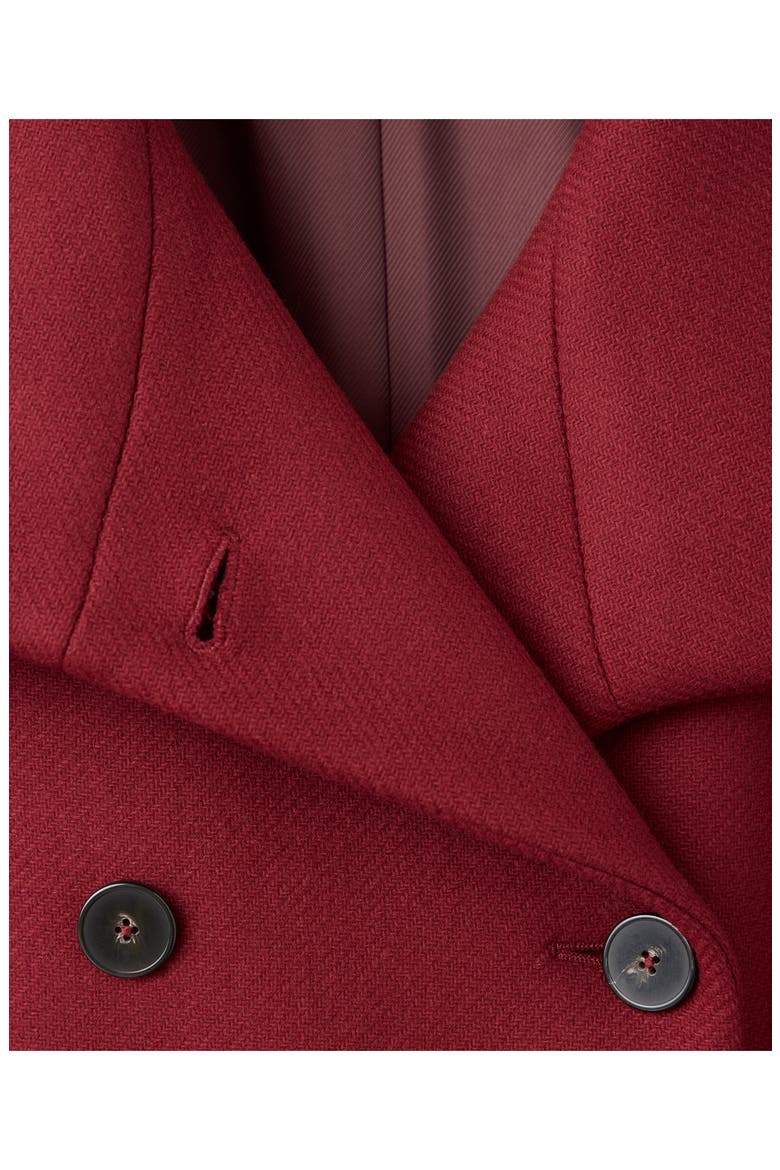 Sirenita Belted Wool Blend Coat, Alternate, color, RED
