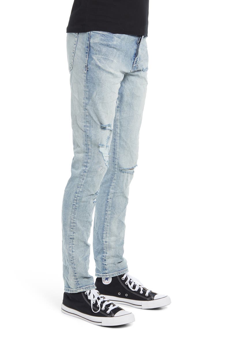 Chitch Punk Trashed Slim Fit Stretch Jeans, Alternate, color, PHILLY BLUE