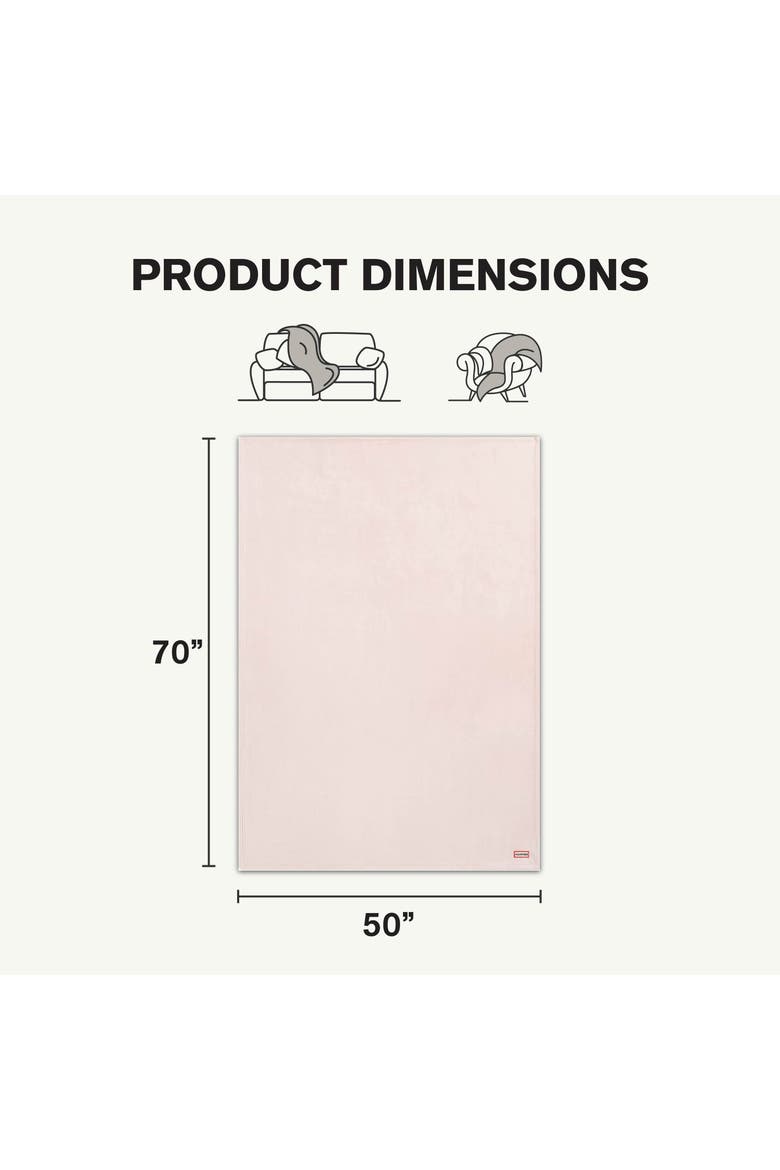 Coco Flannel Throw Blanket, Alternate, color, Mauve Pink Chalk