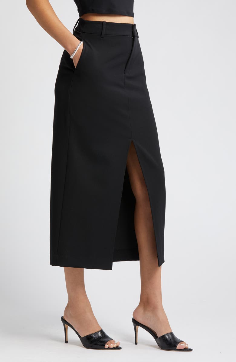 Open Edit Suited Midi Column Skirt, Alternate, color,