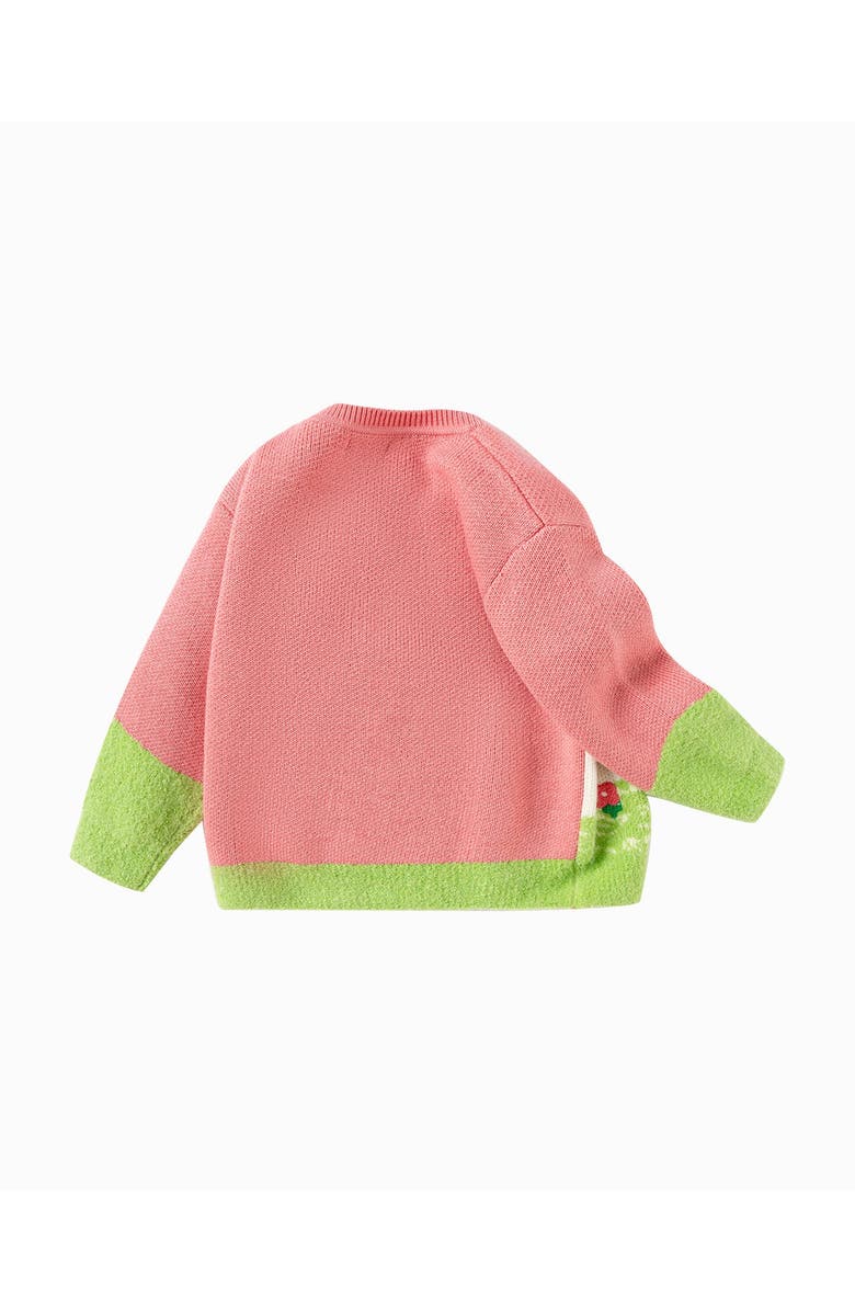 Balabala Bunny Meadow Knit Cardigan, Alternate, color, Pink