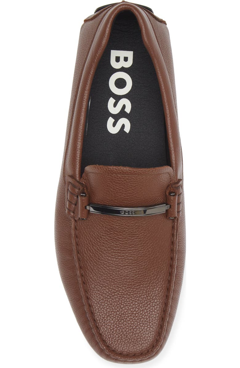 BOSS Noel Leather Loafer, Alternate, color, Medium Brown