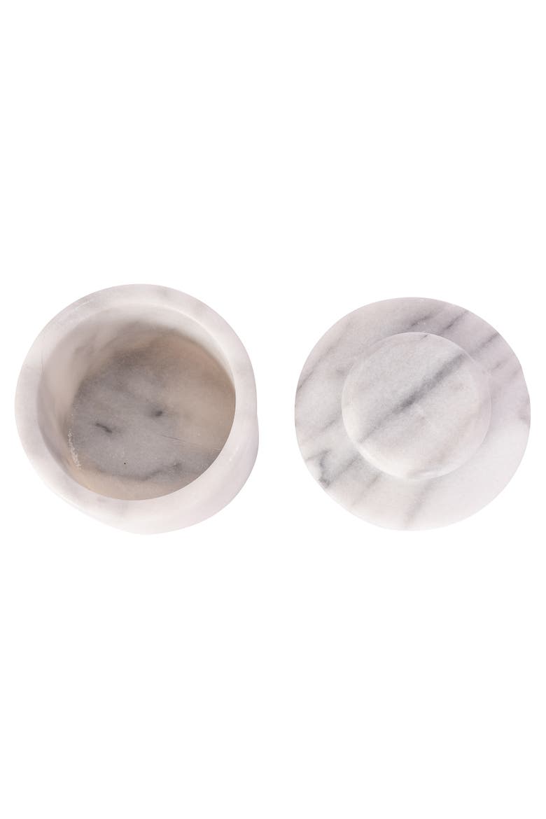 Artifacts Trading Company White Marble Butter Keeper, Alternate, color, White Matte