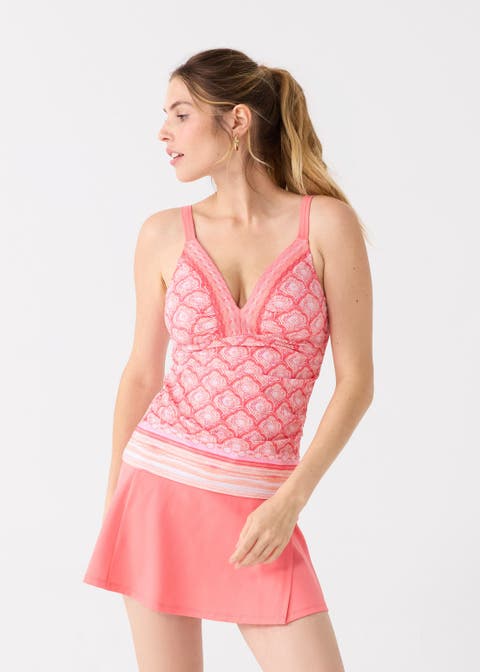 Embroidered Tankini Top