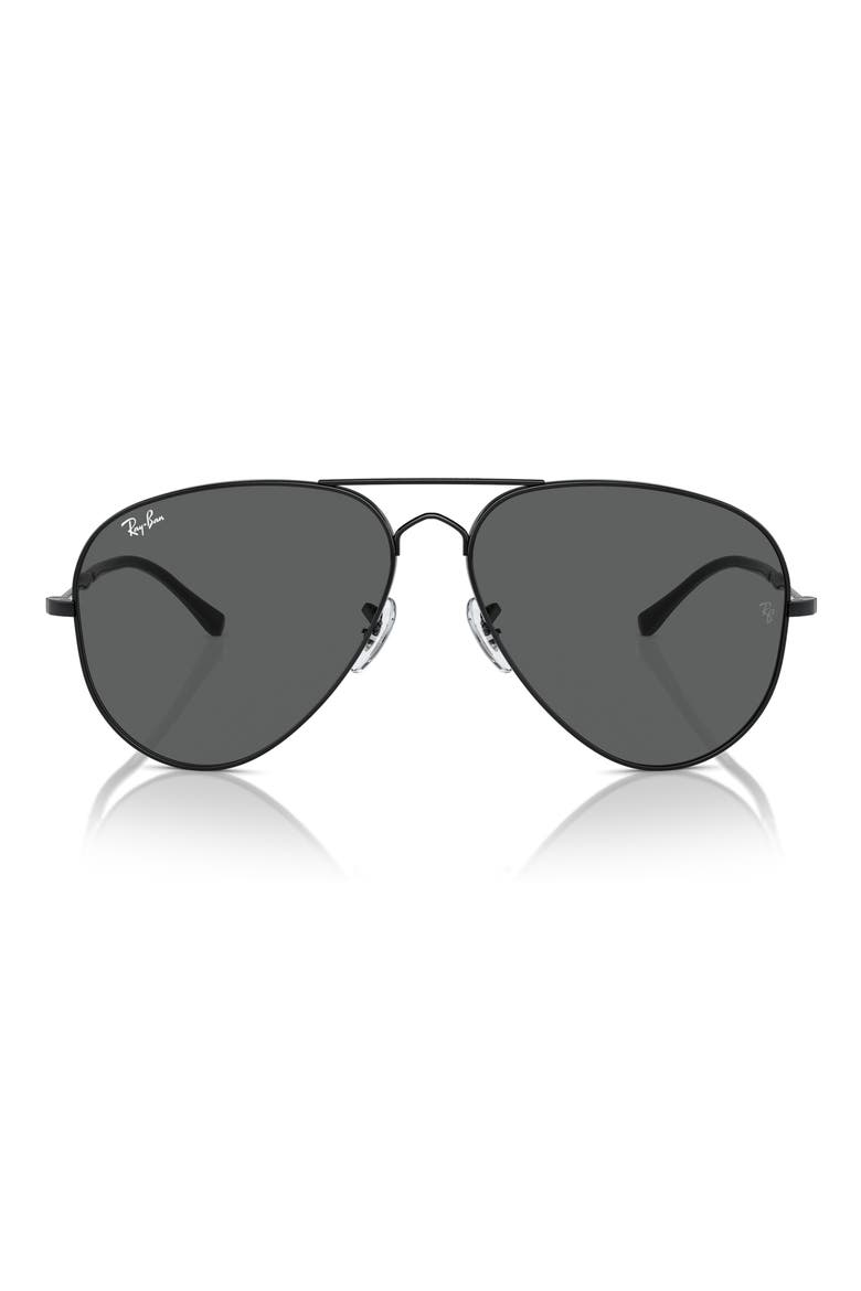 Old Aviator 62mm Oversize Sunglasses, Main, color, BLACK