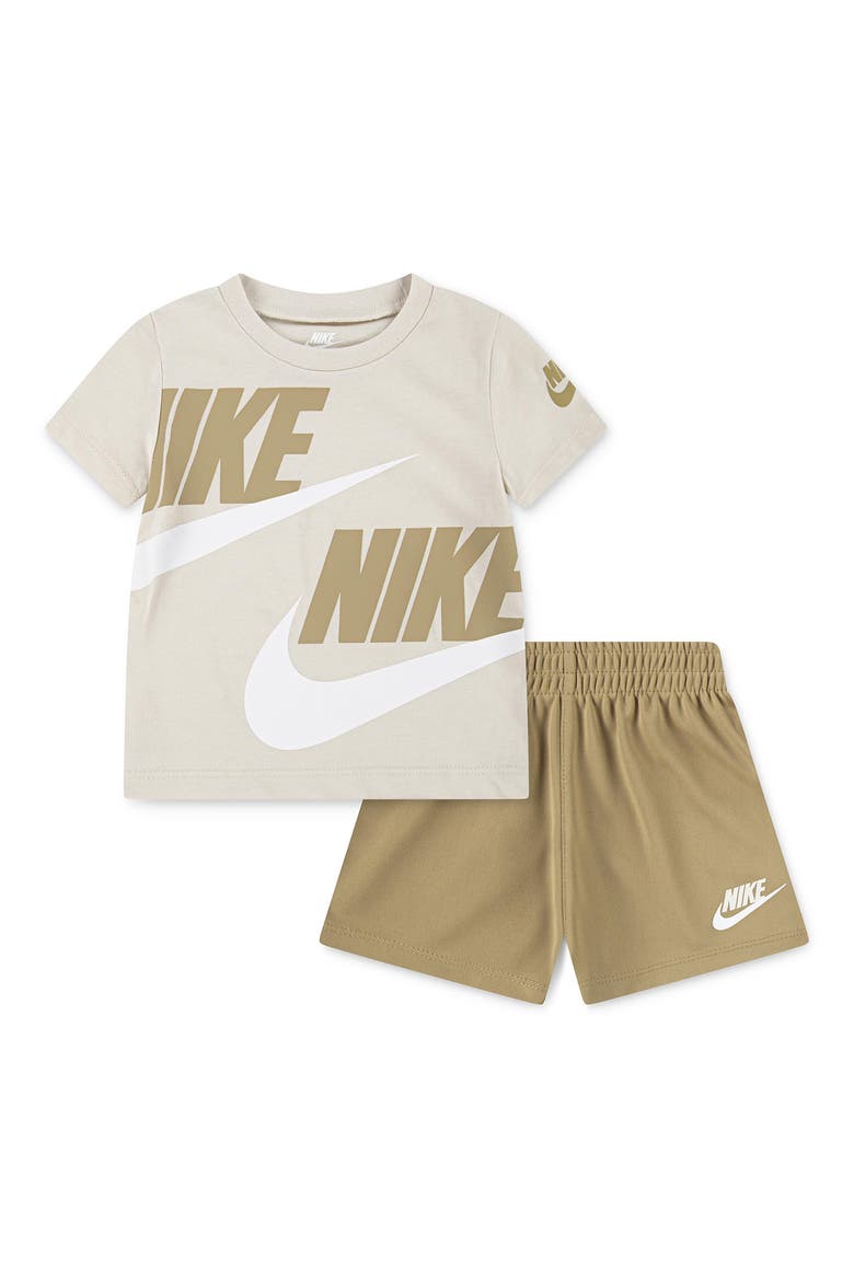 Crew T-Shirt & Knit Shorts Set, Main, color, PARACHUTE BEIGE