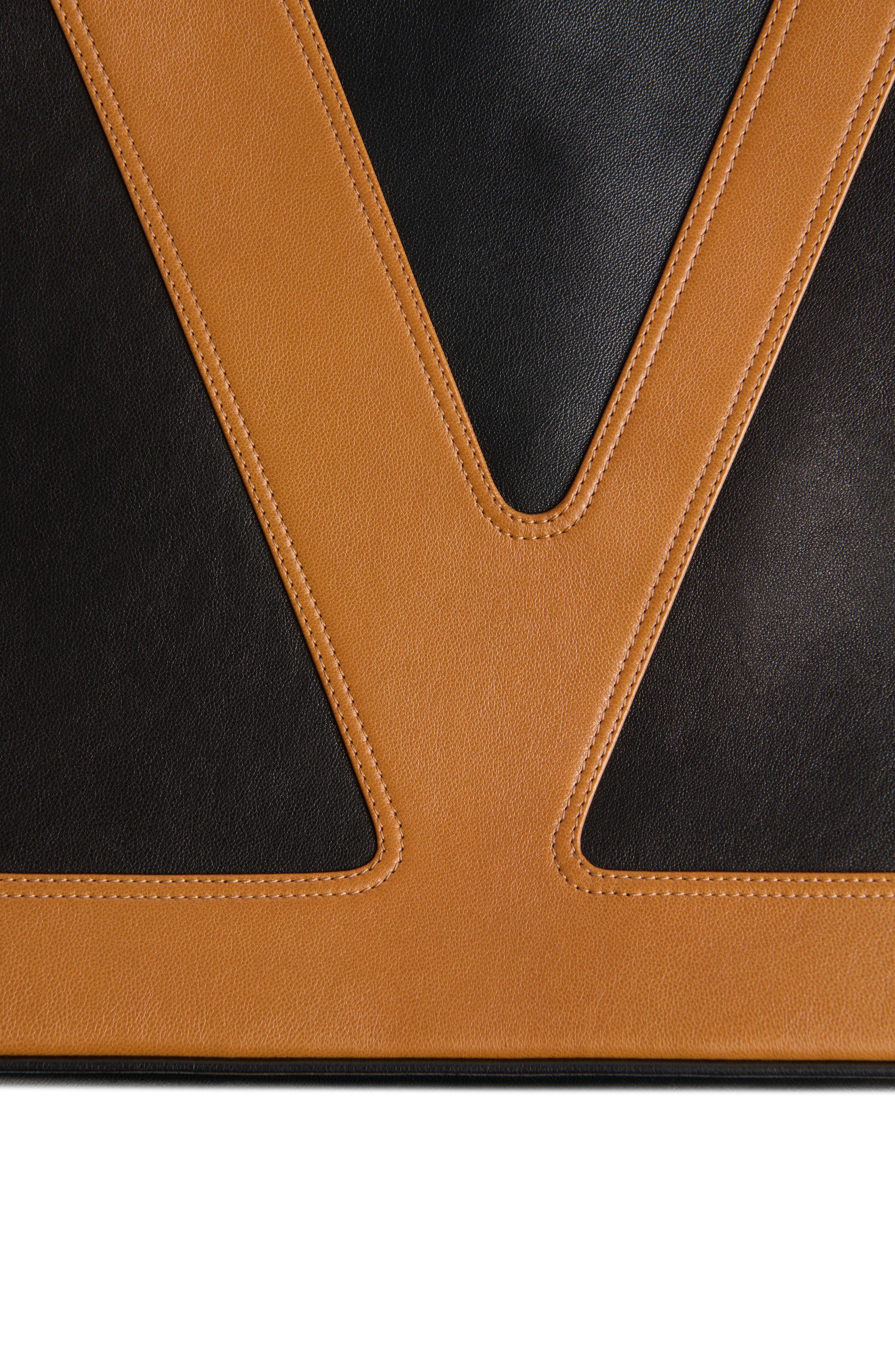 Valentino Garavani Large Viva Superstar Leather Shopper, Alternate, color, Black Multi